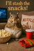 Funny squirrel eating popcorn snacks metal wall art