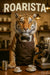 Roarista III tiger barista espresso cafe metal print