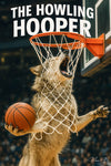 The Howling Hooper funny wolf basketball metal print