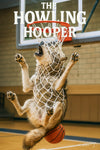The Howling Hooper II humorous wolf basketball metal print
