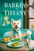 Happy white West Highland Terrier with expressive eyes against a soft aqua background