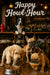 Dogs in a bar setting with drinks, chew sticks, and a “Happy Howl-Hour” sign, including a Border Collie, Labrador, and French Bulldogs