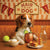 Hair of the Dog American Foxhound 003 Ruff & Ready Funny Canine Art neon lights, bacon-woven flair, and egg murals