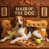 Hair of the Dog American Foxhound 005 Ruff & Ready Funny Canine Art neon lights, bacon-woven flair, and egg murals
