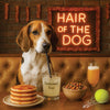 Hair of the Dog American Foxhound 006 Ruff & Ready Funny Canine Art neon lights, bacon-woven flair, and egg murals