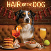 Hair of the Dog Australian Shepherd 008 Ruff & Ready Funny Canine Art neon lights, bacon-woven flair, and egg murals