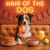 Hair of the Dog Australian Shepherd 009 Ruff & Ready Funny Canine Art neon lights, bacon-woven flair, and egg murals