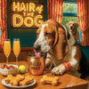 Hair of the Dog Basset Hound 009 Ruff & Ready Funny Canine Art neon lights, bacon-woven flair, and egg murals