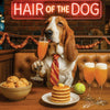 Hair of the Dog Basset Hound 013 Ruff & Ready Funny Canine Art neon lights, bacon-woven flair, and egg murals
