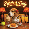Hair of the Dog Beagle 009 Ruff & Ready Funny Canine Art neon lights, bacon-woven flair, and egg murals