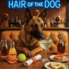 Hair of the Dog Belgian Malinois 002 Ruff & Ready Funny Canine Art neon lights, bacon-woven flair, and egg murals