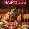 Hair of the Dog Belgian Malinois 004 Ruff & Ready Funny Canine Art neon lights, bacon-woven flair, and egg murals