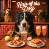 Hair of the Dog Bernese Mountain Dog 005 Ruff & Ready Funny Canine Art neon lights, bacon-woven flair, and egg murals