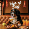 Hair of the Dog Bernese Mountain Dog 008 Ruff & Ready Funny Canine Art neon lights, bacon-woven flair, and egg murals