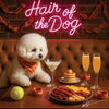 Hair of the Dog Bichon Frise 004 Ruff & Ready Funny Canine Art neon lights, bacon-woven flair, and egg murals