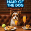 Hair of the Dog Biewer Terrier 004 Ruff & Ready Funny Canine Art neon lights, bacon-woven flair, and egg murals