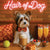 Hair of the Dog Biewer Terrier 005 Ruff & Ready Funny Canine Art neon lights, bacon-woven flair, and egg murals