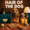 Hair of the Dog Bloodhound 005 Ruff & Ready Funny Canine Art neon lights, bacon-woven flair, and egg murals
