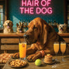 Hair of the Dog Bloodhound 010 Ruff & Ready Funny Canine Art neon lights, bacon-woven flair, and egg murals