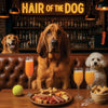 Hair of the Dog Bloodhound 014 Ruff & Ready Funny Canine Art neon lights, bacon-woven flair, and egg murals