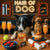 Hair of the Dog Border Collie 001 Ruff & Ready Funny Canine Art neon lights, bacon-woven flair, and egg murals