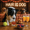 Hair of the Dog Border Collie 007 Ruff & Ready Funny Canine Art neon lights, bacon-woven flair, and egg murals