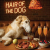 Hair of the Dog Borzoi 002 Ruff & Ready Funny Canine Art neon lights, bacon-woven flair, and egg murals