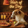 Hair of the Dog Borzoi 008 Ruff & Ready Funny Canine Art neon lights, bacon-woven flair, and egg murals