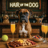 Hair of the Dog Boxer 008 Ruff & Ready Funny Canine Art neon lights, bacon-woven flair, and egg murals