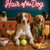 Hair of the Dog Brittany Spaniel 002 Ruff & Ready Funny Canine Art neon lights, bacon-woven flair, and egg murals
