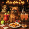 Hair of the Dog Brussels Griffon 005 Ruff & Ready Funny Canine Art neon lights, bacon-woven flair, and egg murals