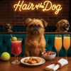 Hair of the Dog Brussels Griffon 009 Ruff & Ready Funny Canine Art neon lights, bacon-woven flair, and egg murals