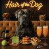 Hair of the Dog Cane Corso 002 Ruff & Ready Funny Canine Art neon lights, bacon-woven flair, and egg murals