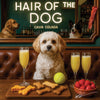 Hair of the Dog Cavachon 005 Ruff & Ready Funny Canine Art neon lights, bacon-woven flair, and egg murals