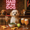Hair of the Dog Cavachon 008 Ruff & Ready Funny Canine Art neon lights, bacon-woven flair, and egg murals