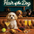 Hair of the Dog Cavachon 013 Ruff & Ready Funny Canine Art neon lights, bacon-woven flair, and egg murals