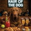 Hair of the Dog Chesapeake Bay Retriever 005 Ruff & Ready Funny Canine Art neon lights, bacon-woven flair, and egg murals