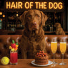 Hair of the Dog Chesapeake Bay Retriever 009 Ruff & Ready Funny Canine Art neon lights, bacon-woven flair, and egg murals