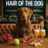 Hair of the Dog Chesapeake Bay Retriever 011 Ruff & Ready Funny Canine Art neon lights, bacon-woven flair, and egg murals