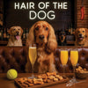 Hair of the Dog Cocker Spaniel 006 Ruff & Ready Funny Canine Art neon lights, bacon-woven flair, and egg murals