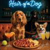 Hair of the Dog Cocker Spaniel 011 Ruff & Ready Funny Canine Art neon lights, bacon-woven flair, and egg murals