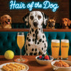 Hair of the Dog Dalmatian 013 Ruff & Ready Funny Canine Art neon lights, bacon-woven flair, and egg murals