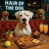 Hair of the Dog Dogo Argentino 009 Ruff & Ready Funny Canine Art neon lights, bacon-woven flair, and egg murals