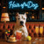 Hair of the Dog Dogo Argentino 010 Ruff & Ready Funny Canine Art neon lights, bacon-woven flair, and egg murals