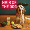 Hair of the Dog English Setter 010 Ruff & Ready Funny Canine Art neon lights, bacon-woven flair, and egg murals