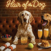 Hair of the Dog English Setter 014 Ruff & Ready Funny Canine Art neon lights, bacon-woven flair, and egg murals