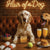Hair of the Dog English Setter 014 Ruff & Ready Funny Canine Art neon lights, bacon-woven flair, and egg murals