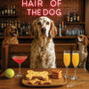 Hair of the Dog English Setter 018 Ruff & Ready Funny Canine Art neon lights, bacon-woven flair, and egg murals