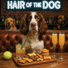 Hair of the Dog English Springer Spaniel 005 Ruff & Ready Funny Canine Art neon lights, bacon-woven flair, and egg murals