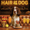 Hair of the Dog English Springer Spaniel 008 Ruff & Ready Funny Canine Art neon lights, bacon-woven flair, and egg murals